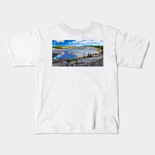 Pano of Norris Geyser Basin, Yellowstone NP Kids T-Shirt